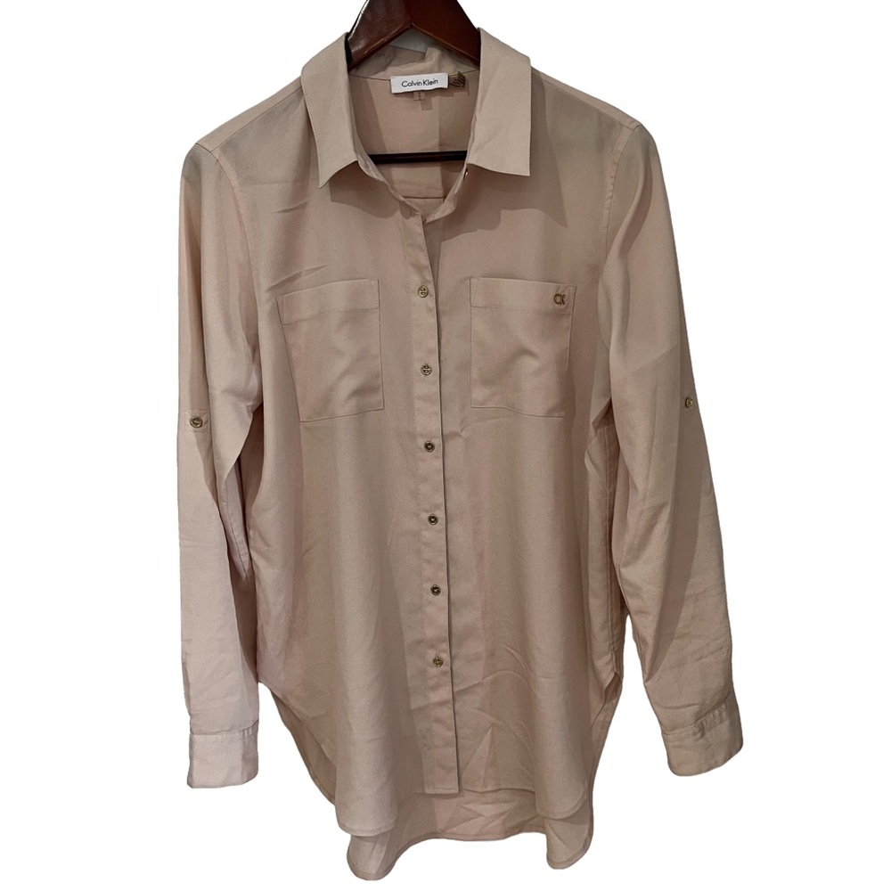 Calvin Klein Cream Blouse Relaxed Fit